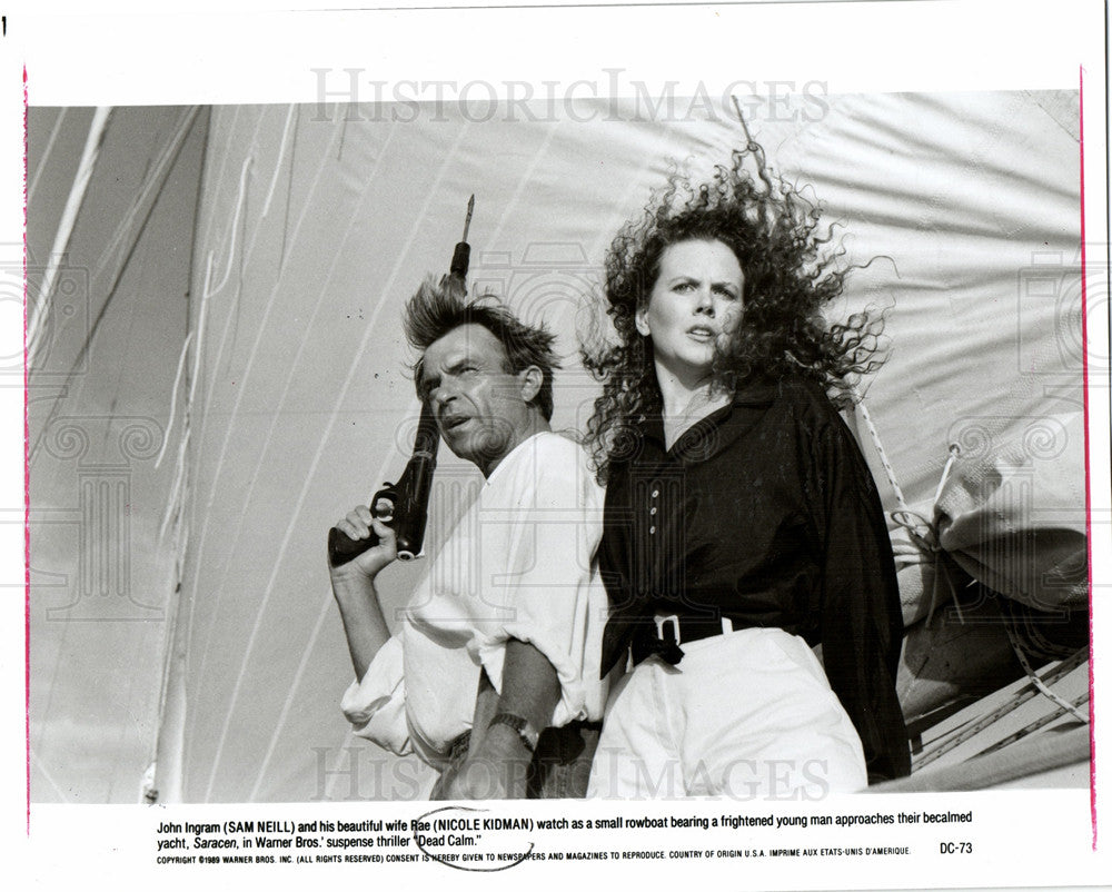 1989 Press Photo Sam Neill Nicole Kidman - Historic Images