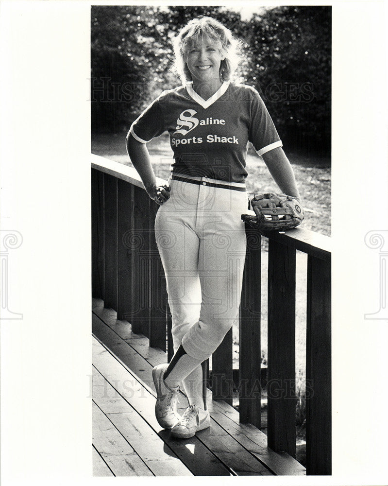 1983 Press Photo Carolyn King  Baseball - Historic Images