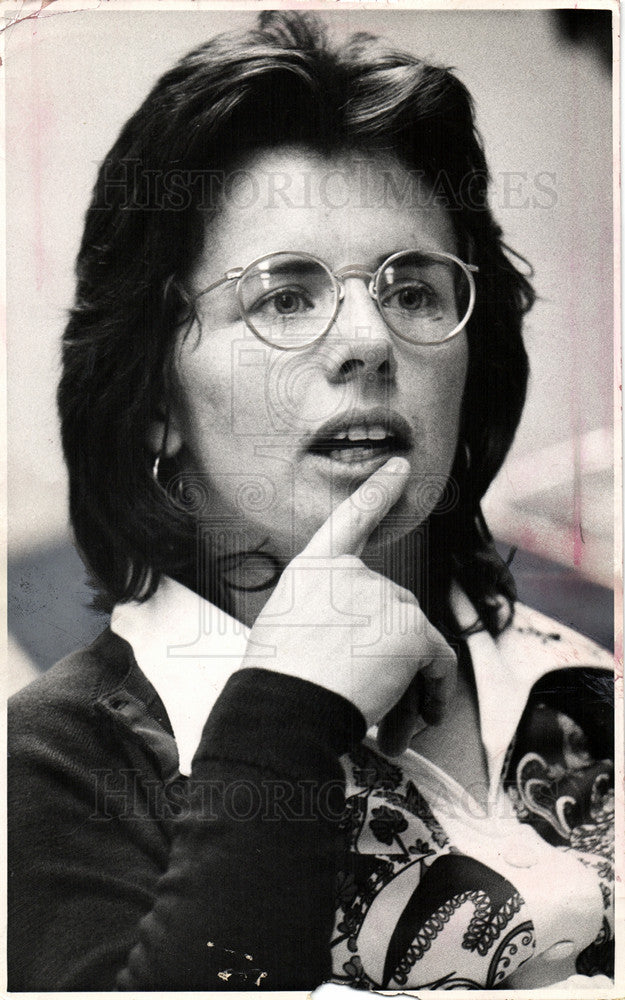1974 Press Photo Billie Jean King - Historic Images