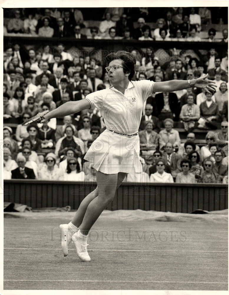 1967 Press Photo Jean King met Leodalh in Wimbeldon - Historic Images