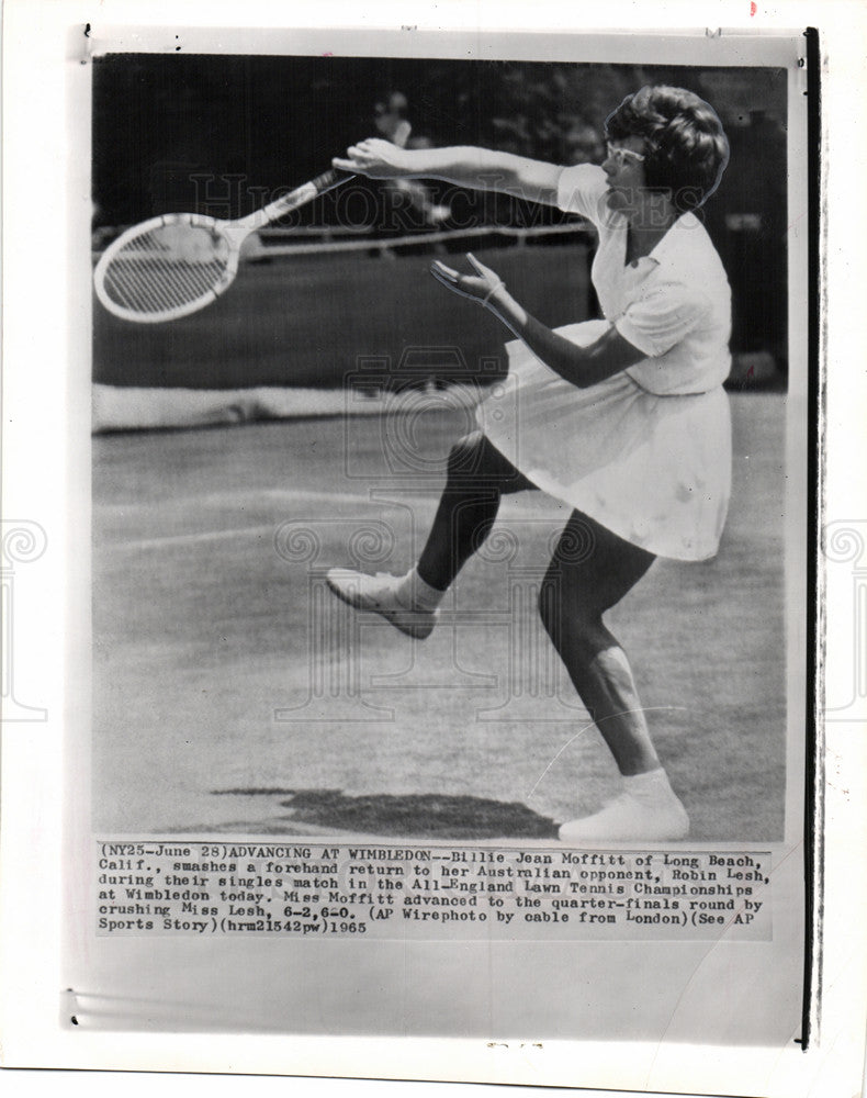 Press Photo Billie Jean King Grand Slam Long beach - Historic Images