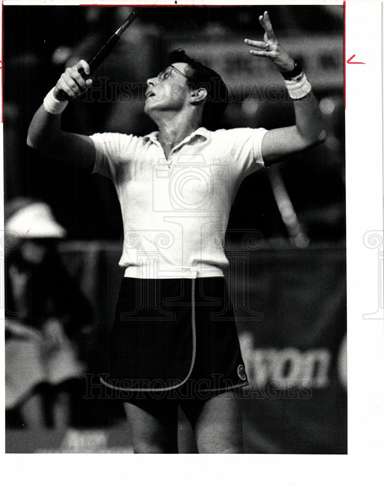 1982 Press Photo Billie Jean King Tennis - Historic Images