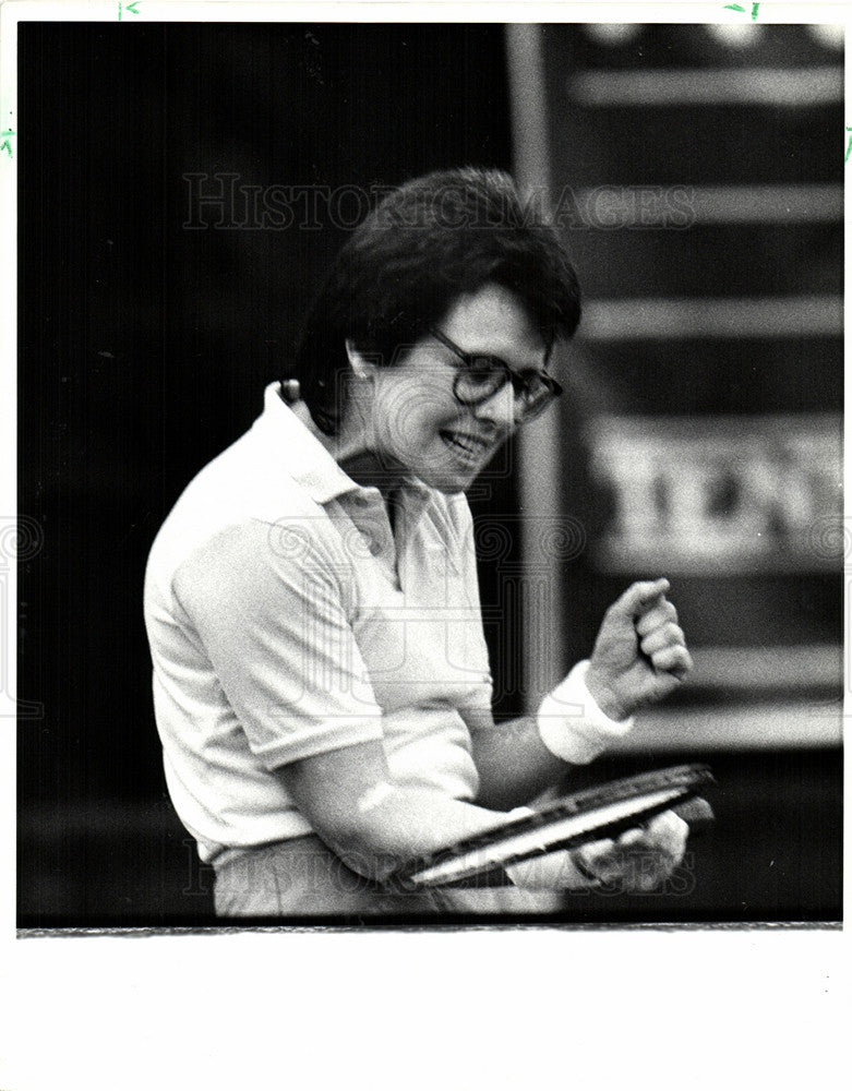 1986 Press Photo Billie Jean King Tennis Michigan - Historic Images