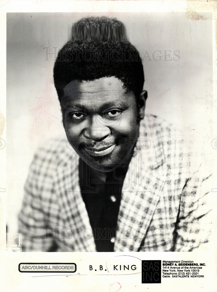 1974 Press Photo B.B. King guitarist singer songwriter - Historic Images