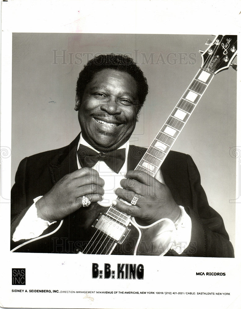 1983 Press Photo B.B. King American Guitarist singer - Historic Images