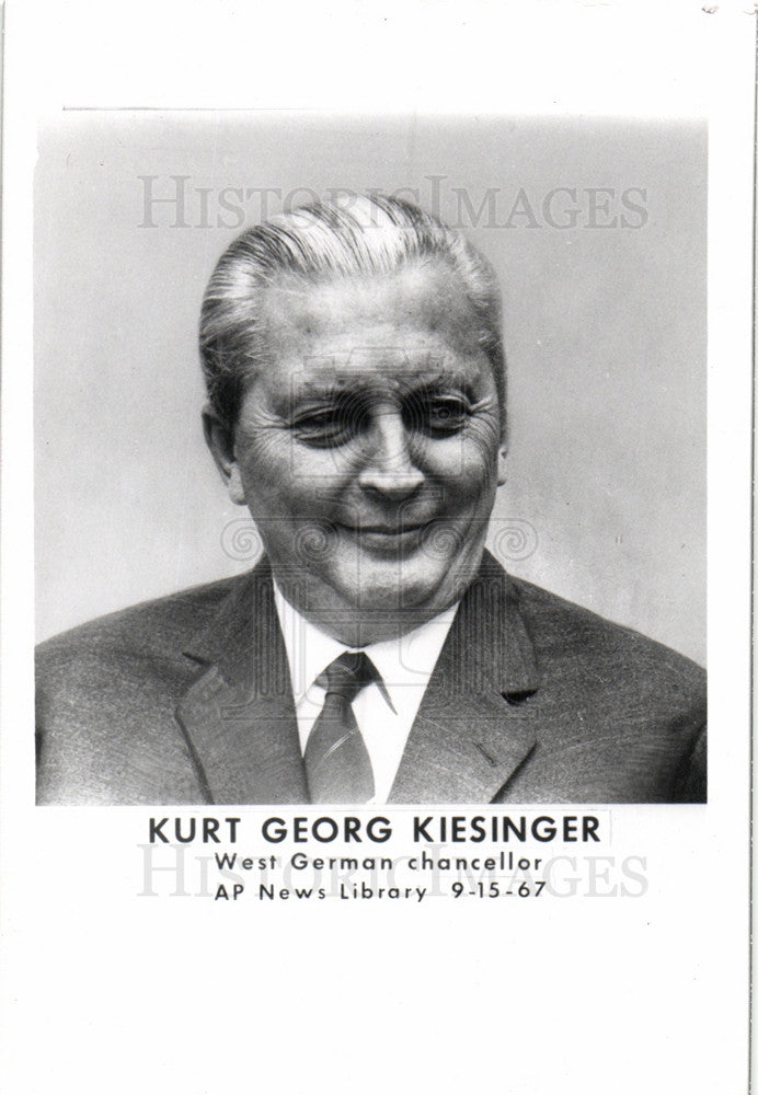 1967 Press Photo Kurt Georg Kiesinger German chancellor - Historic Images