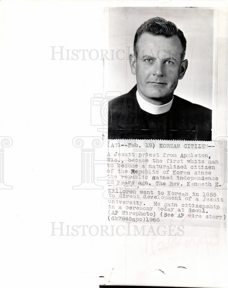 1966 Press Photo Rev. Kenneth E. Killoren korean - Historic Images