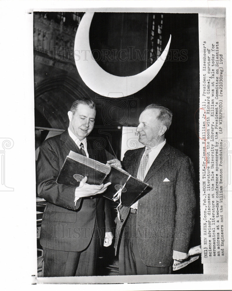 1958 Press Photo Dr. James R. Killian Jr. advisor - Historic Images