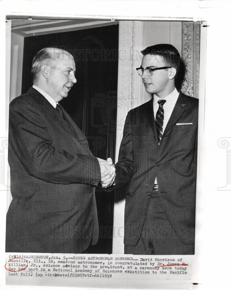 1959 Press Photo Dr. James R. Killian Jr. advisor - Historic Images