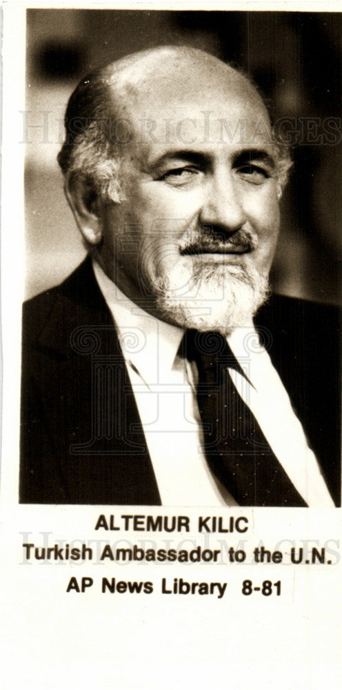 1981 Press Photo Altemur Kilic UN Turkish Ambassador - Historic Images
