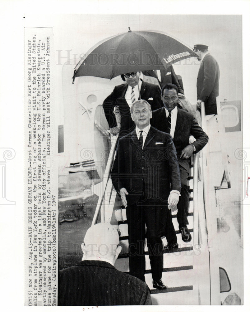 1967 Press Photo WestGerman Chancellor Georg Kiesinger - Historic Images