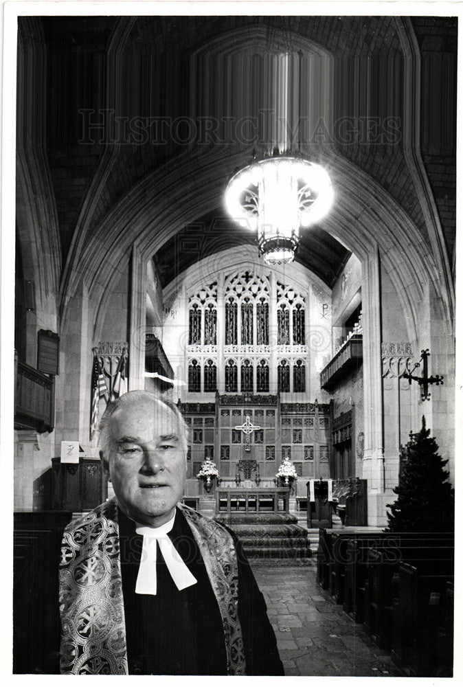 1979 Press Photo Dr. Ray Kiely Grosse Point Pastor - Historic Images