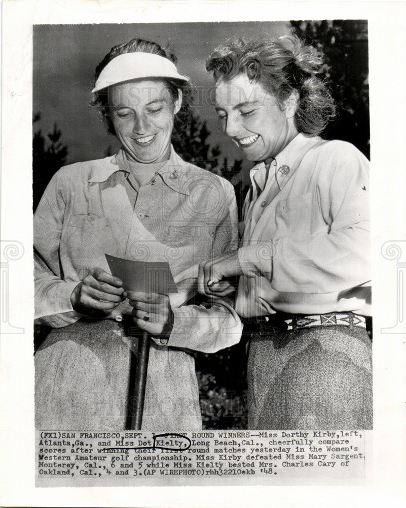 1948 Press Photo Miss Dot Kielty Womens Western Golf - Historic Images