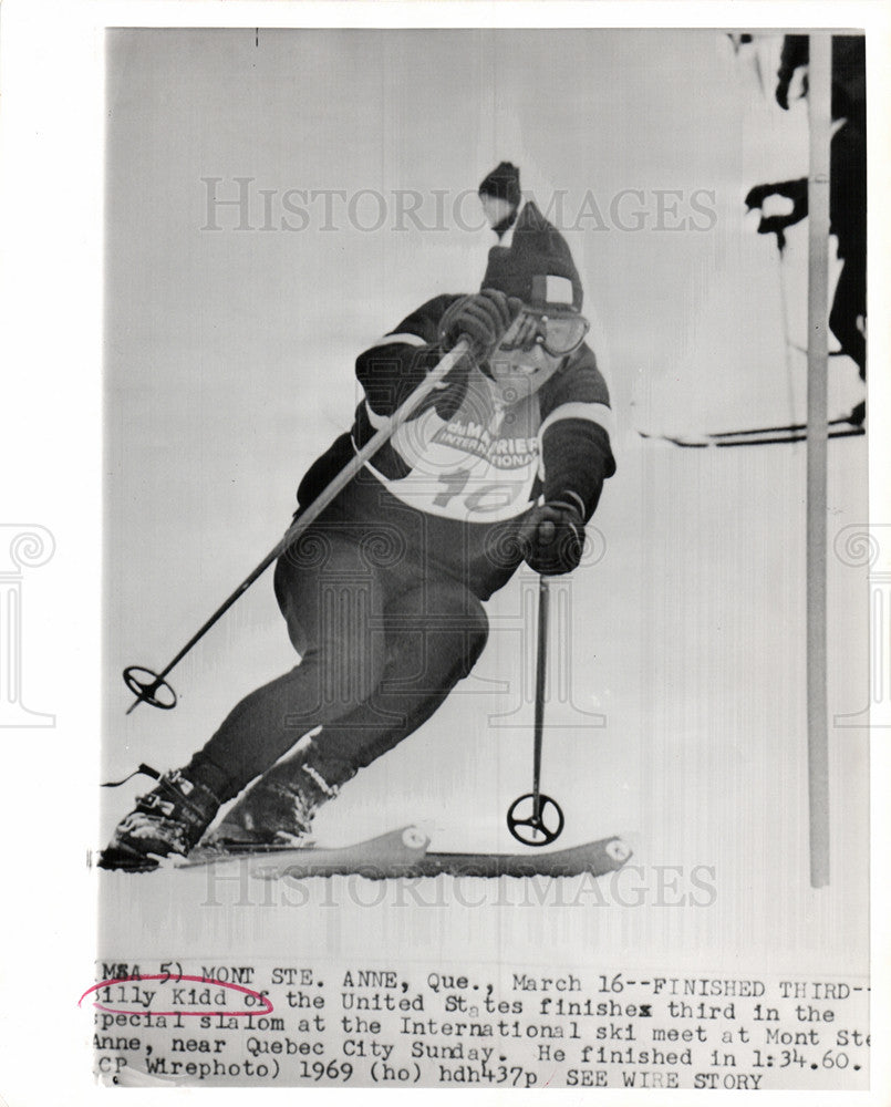 1969 Press Photo Billy Kidd alpine ski racer USA - Historic Images