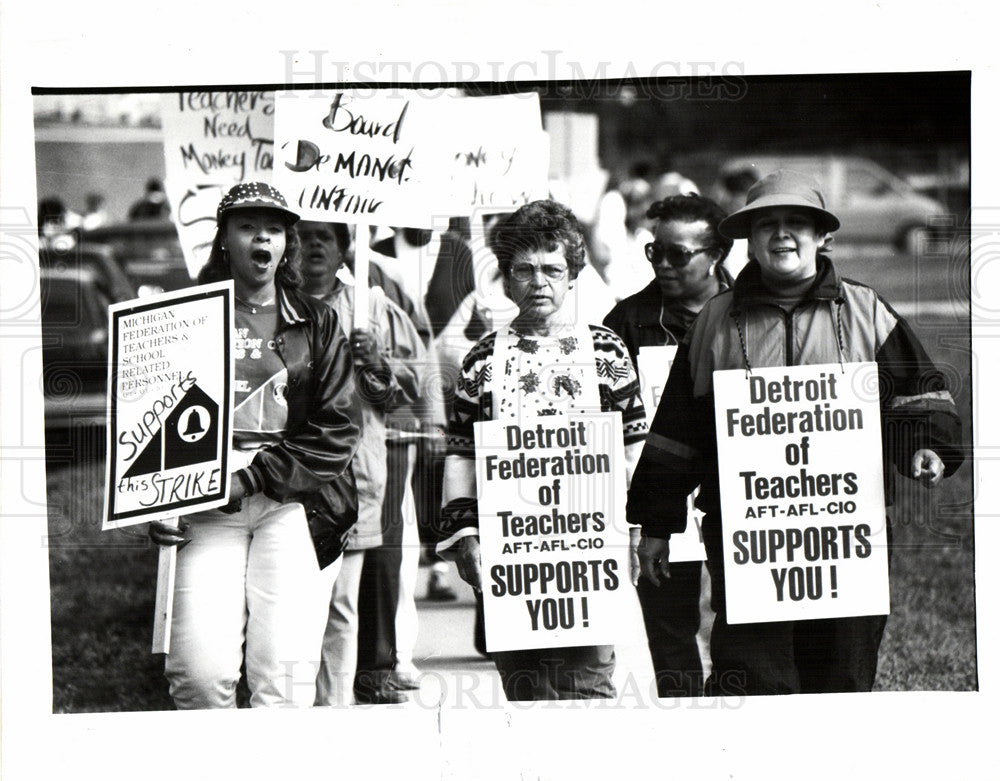 1992 Press Photo Detroit Federation of teachers - Historic Images