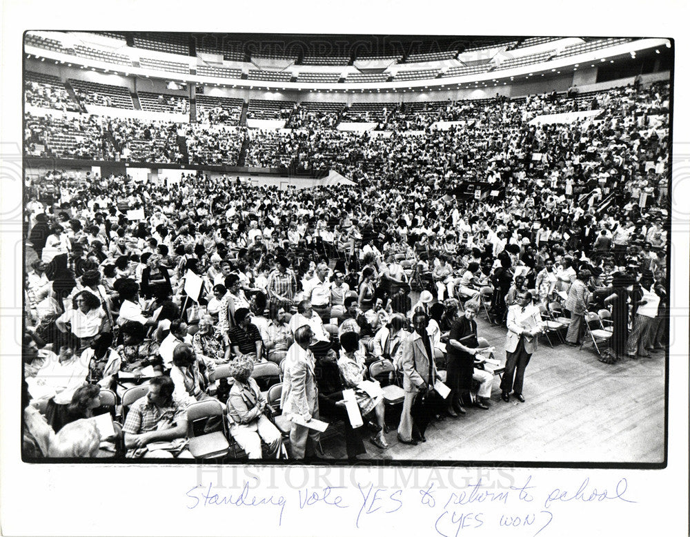 Press Photo Detroit Federation of Teachers - Historic Images