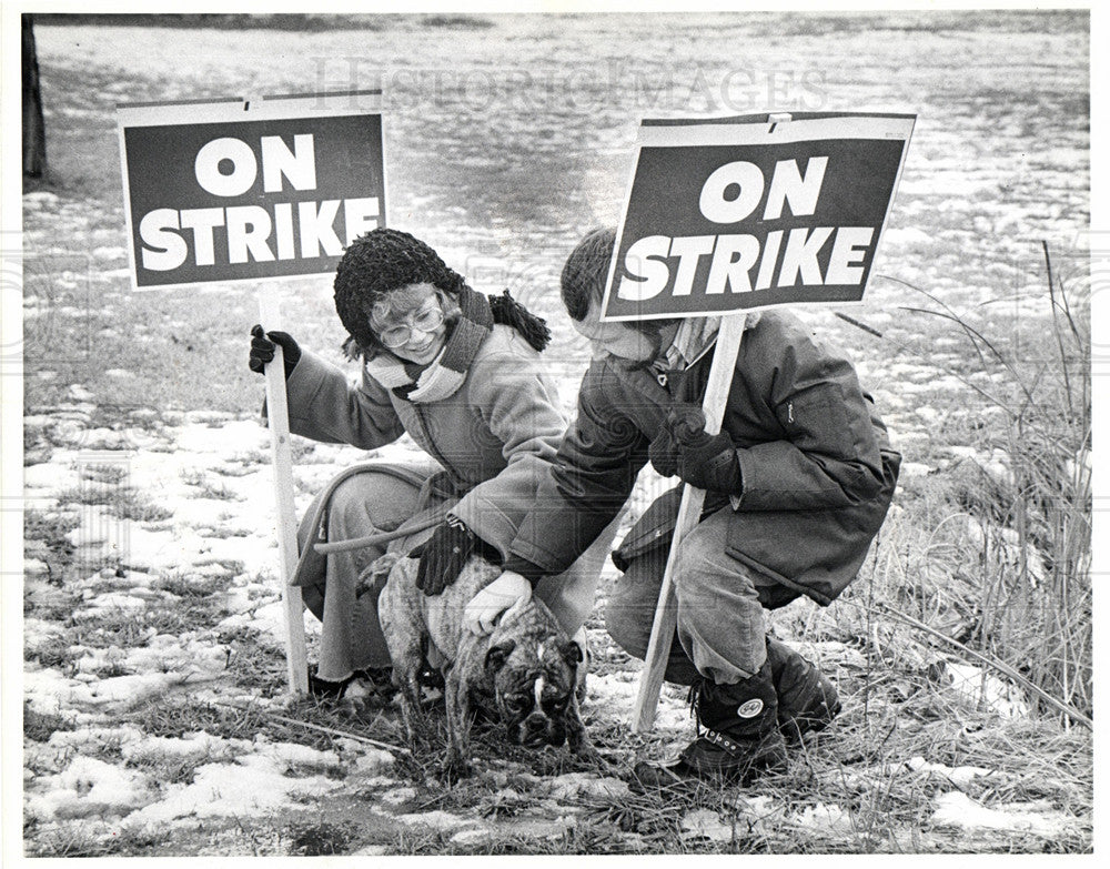 1980 Press Photo Woodhaven Teachers Strike - Historic Images