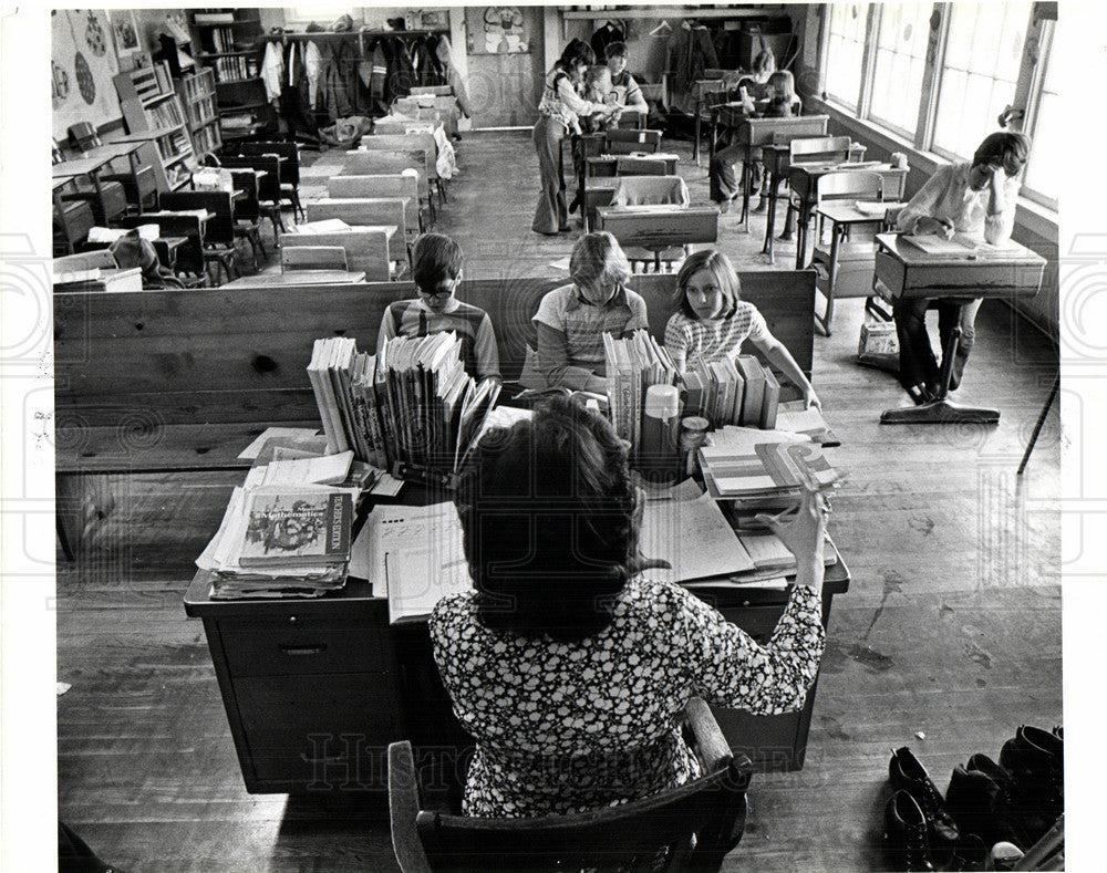 1978 Press Photo School, Teacher , Student - Historic Images