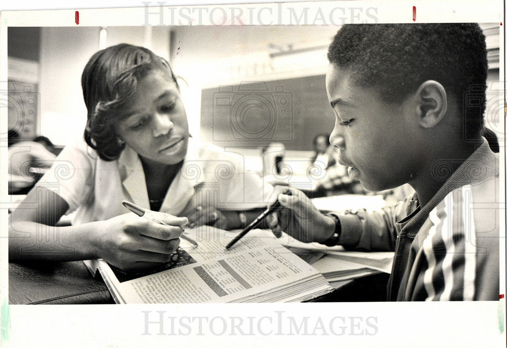 1987 Press Photo Detroit Western High School Moore - Historic Images