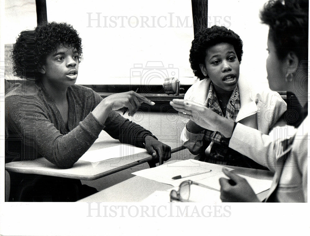 1981 Press Photo Detroit Central High School mock trial - Historic Images