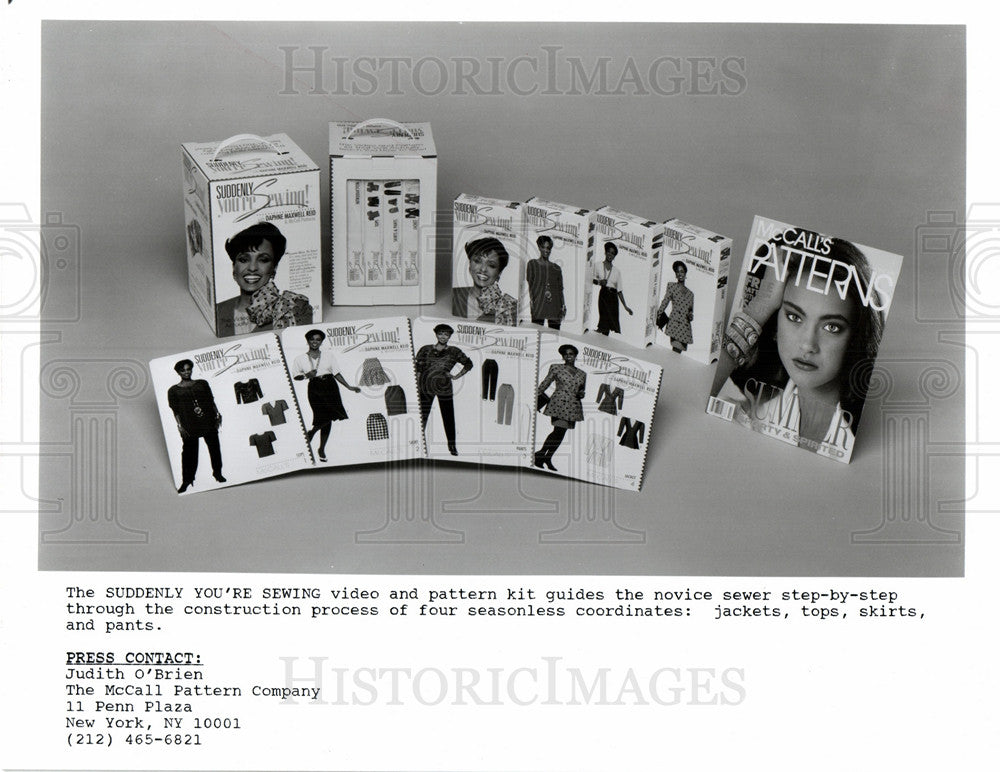 1992 Press Photo Suddenly You're Sewing McCalls - Historic Images