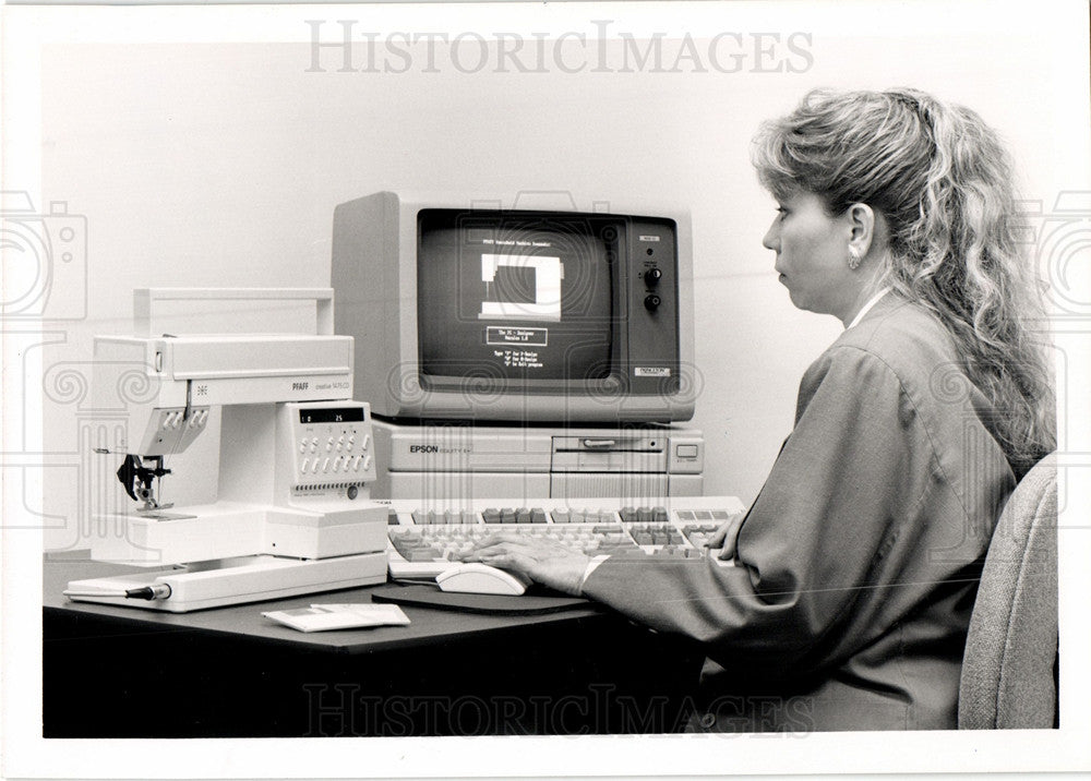 1993 Press Photo sewing computer software  stitchery - Historic Images