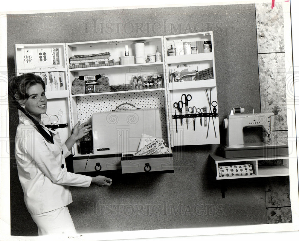 1966 Press Photo Swing Cabinet Steve Ellingson homemake - Historic Images