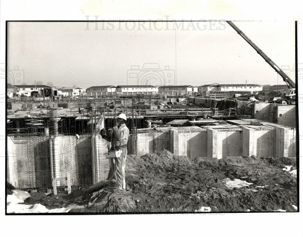 1992 Press Photo A Sewer Construction - Historic Images