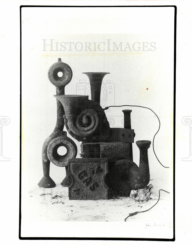 1985 Press Photo Sculpture John Gruen - Historic Images