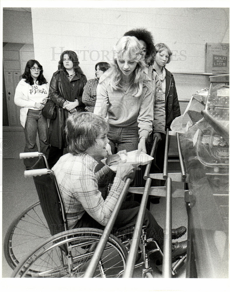 1978 Press Photo handicapped student - Historic Images