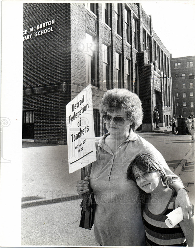 1979 Press Photo school strike Burton School - Historic Images