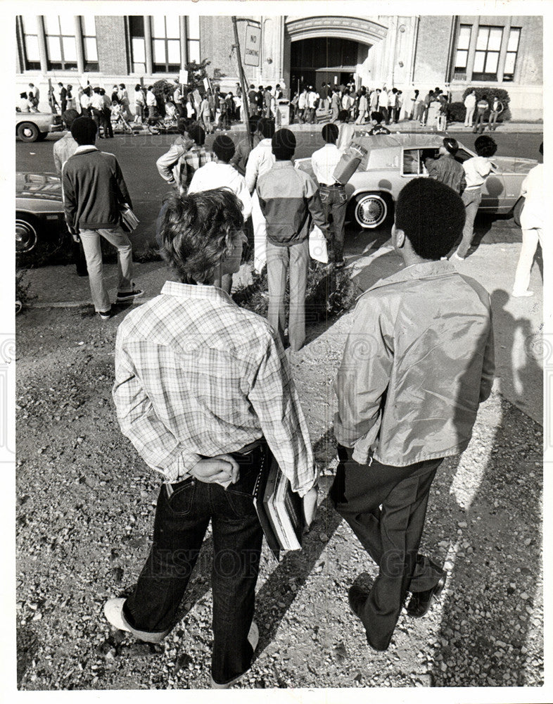 1979 Press Photo School Strike Class Tech High School - Historic Images