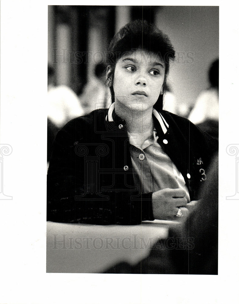 1987 Press Photo Western High School Ruth Cruz Detroit - Historic Images