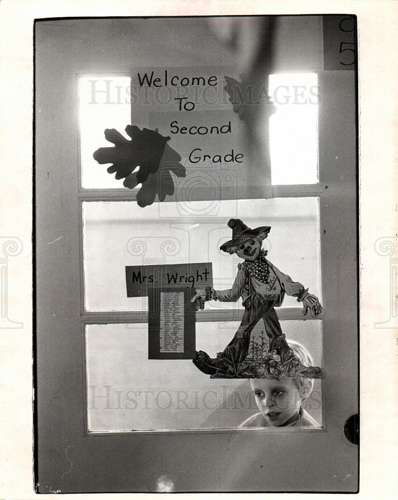 1974 Press Photo Michael Baer First Day Of School - Historic Images