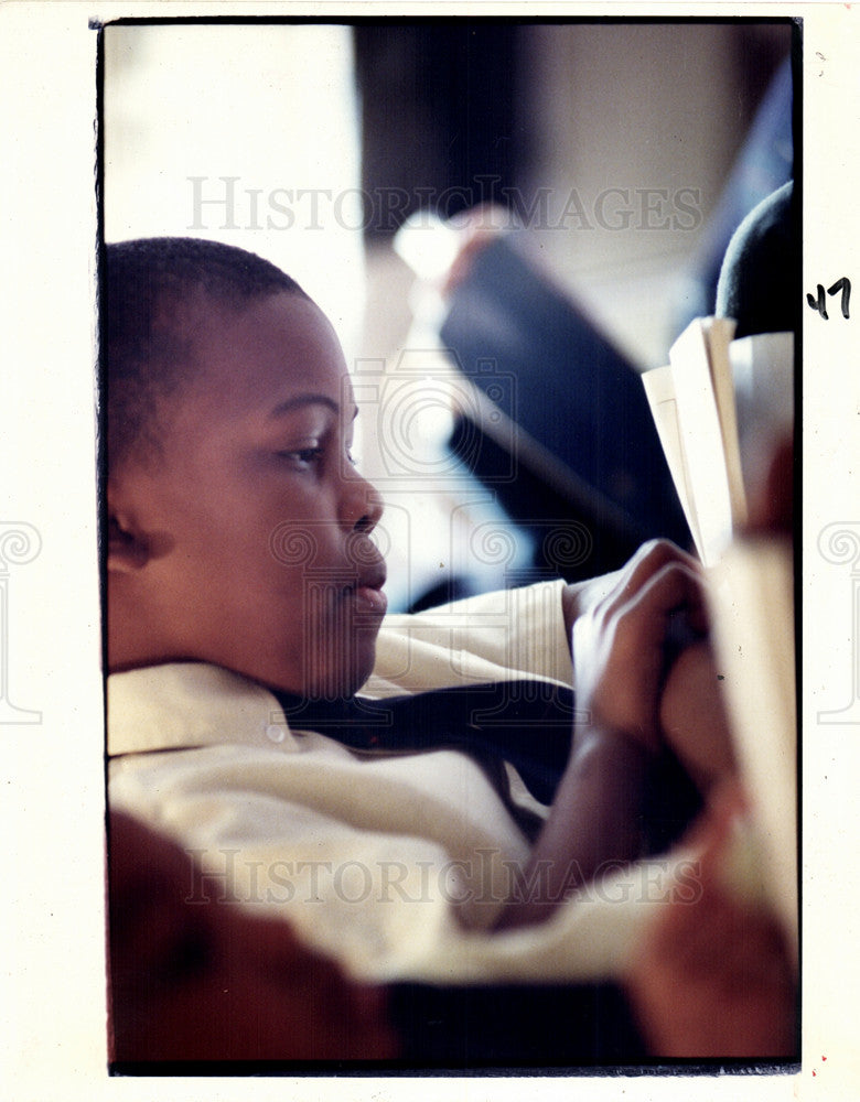 1992 Press Photo Irvin Hall Detroit education - Historic Images