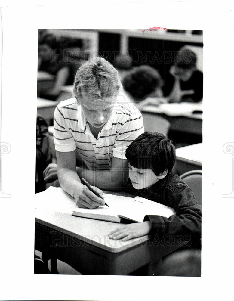 1986 Press Photo Germfask Township school education - Historic Images