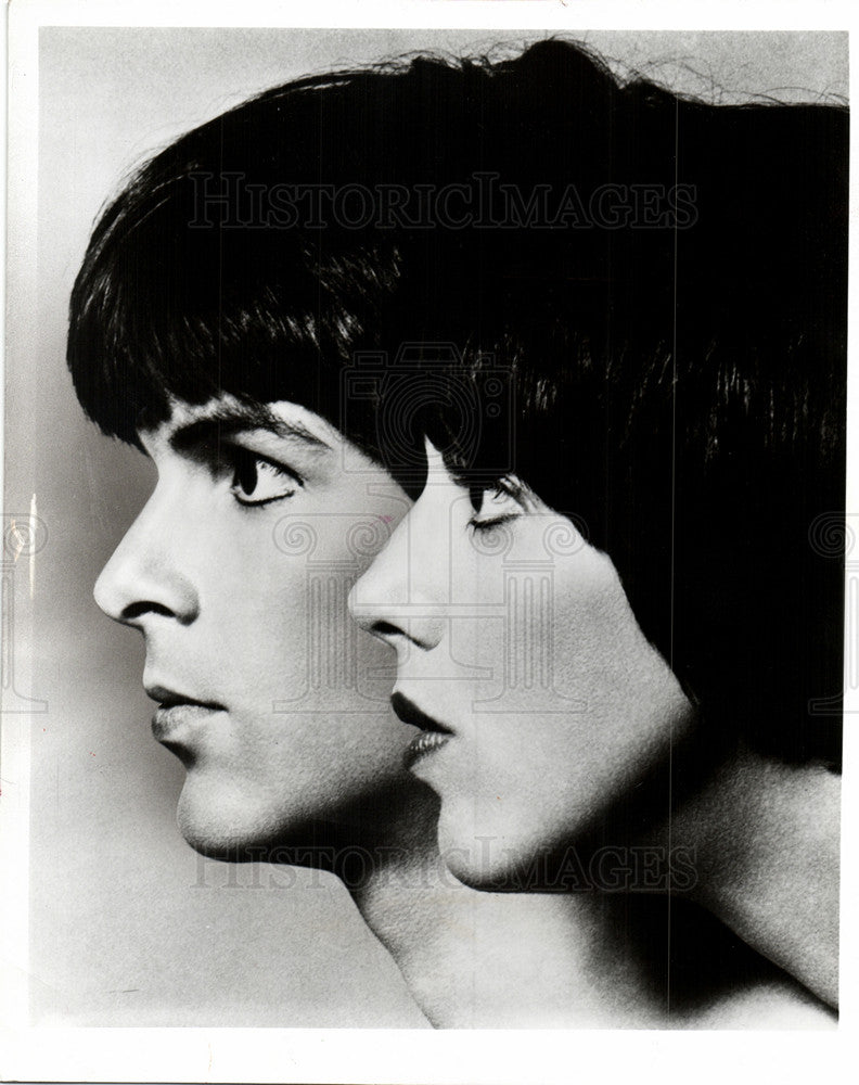 1980 Press Photo Robert Shields Lorene Yarnell mimes - Historic Images