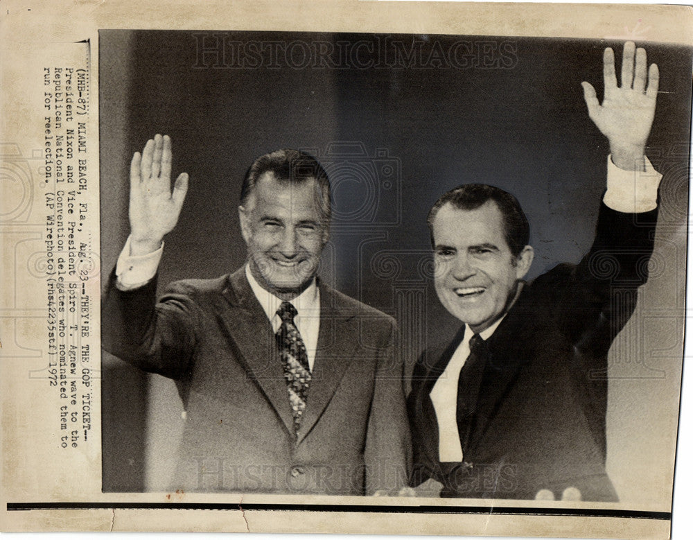 1972 Press Photo President Richard Nixon - Historic Images