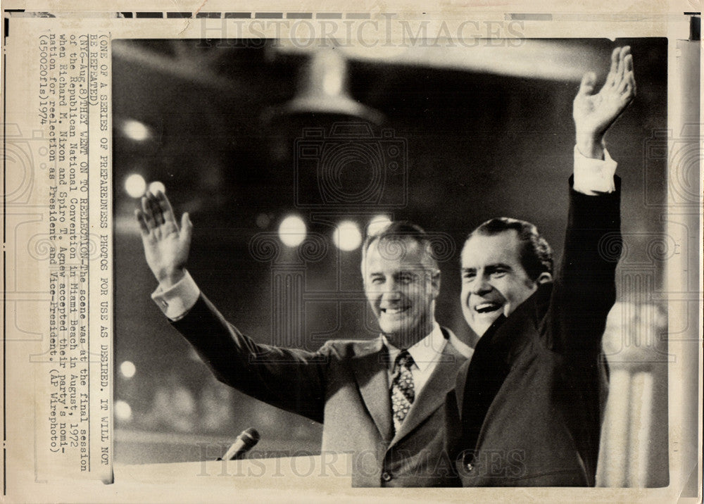 Press Photo Richard Nixon President USA California - Historic Images