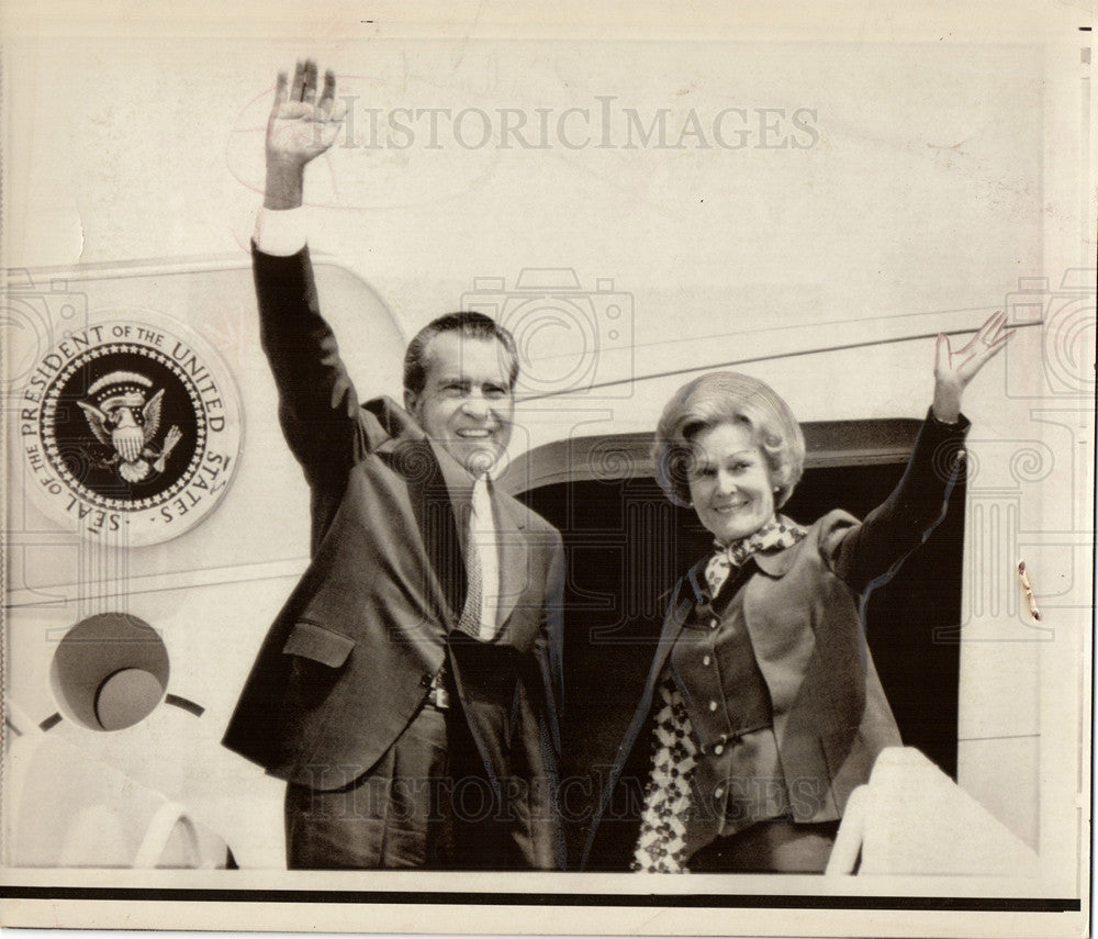 1974 Press Photo Richard Nixon President USA California - Historic Images