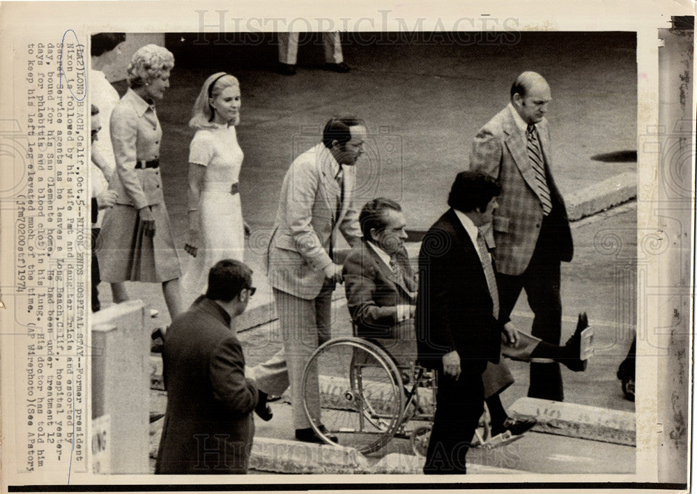 1974 Press Photo Richard Nixon hospital stay - Historic Images