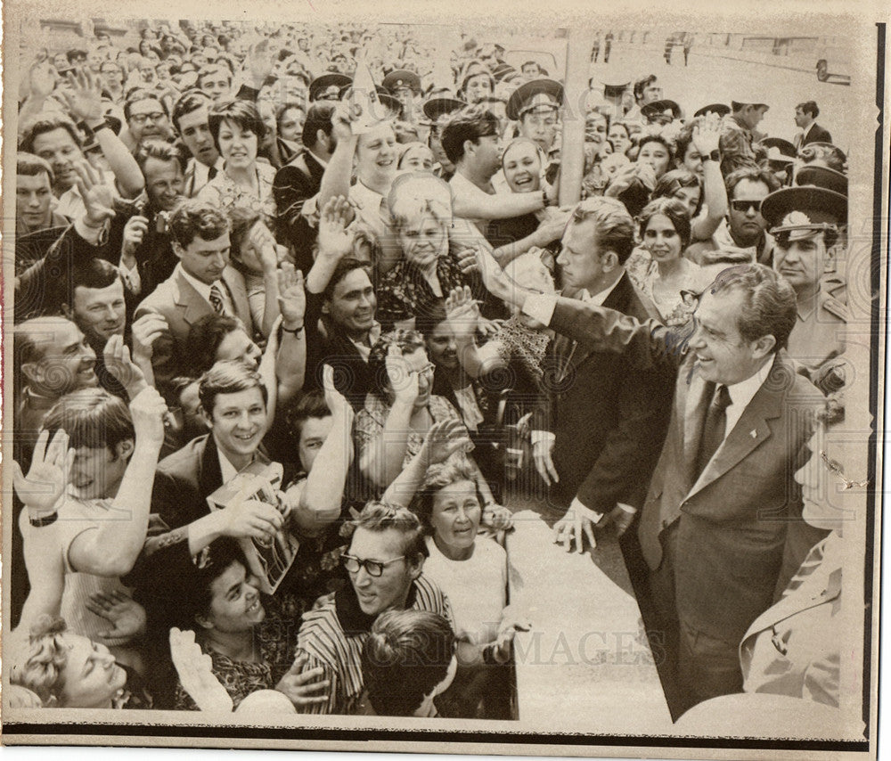 1974 Press Photo President Richard Nixon, Red Square - Historic Images