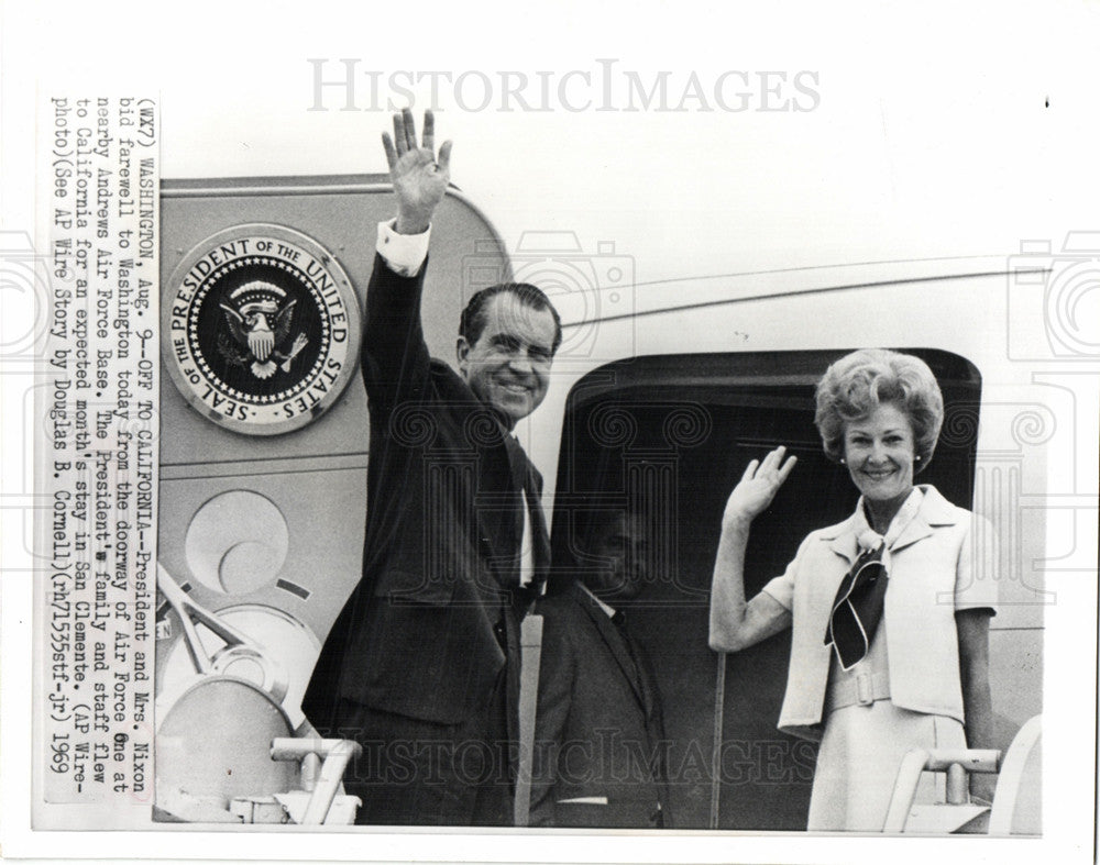 1969 Press Photo President Nixon Washington California - Historic Images