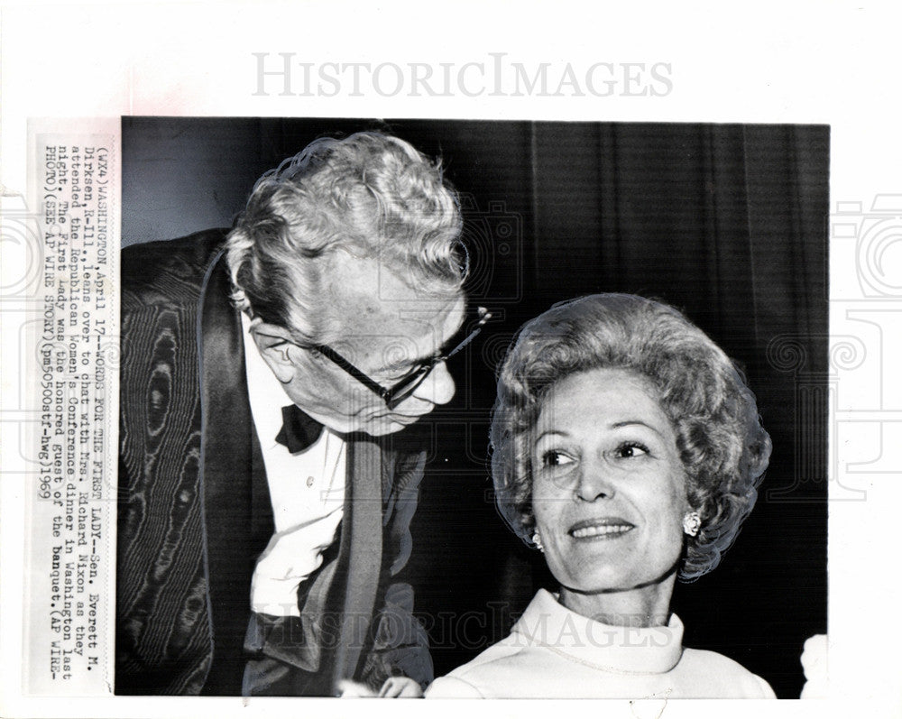 1969 Press Photo Pat Nixon First Lady Richard Nixon - Historic Images