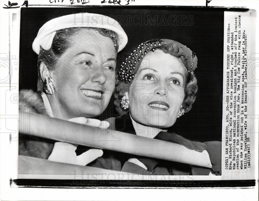 1956 Press Photo Pat Nixon First Lady USA Nevada - Historic Images