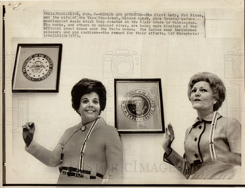 1972 Press Photo Pat Nixon First Lady USA Nevada - Historic Images