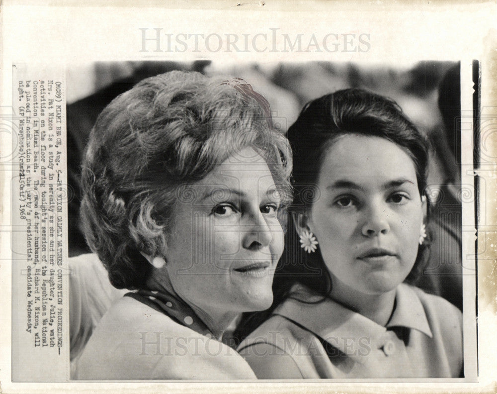 1968 Press Photo Pat Nixon First Lady USA Nevada - Historic Images