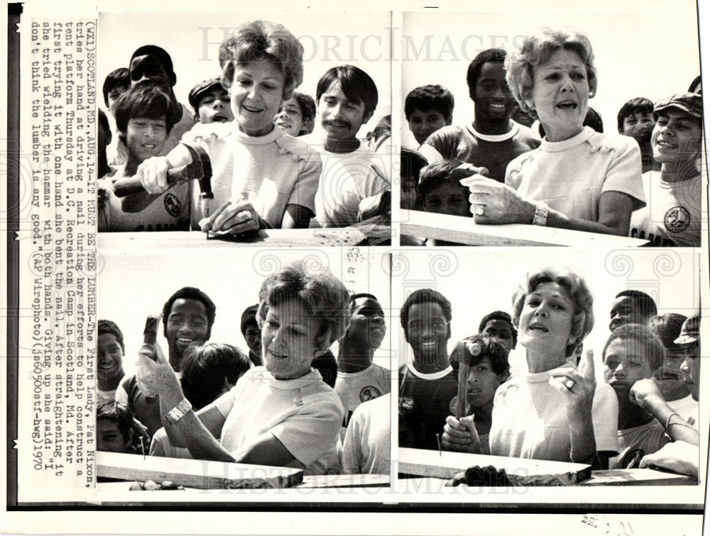 1970 Press Photo Pat Nixon First Lady Richard Nixon - Historic Images