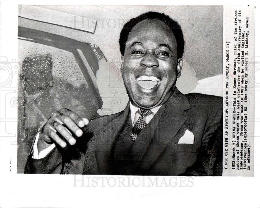 1962 Press Photo Kwame Nkrumah Ghana Prime Minister - Historic Images