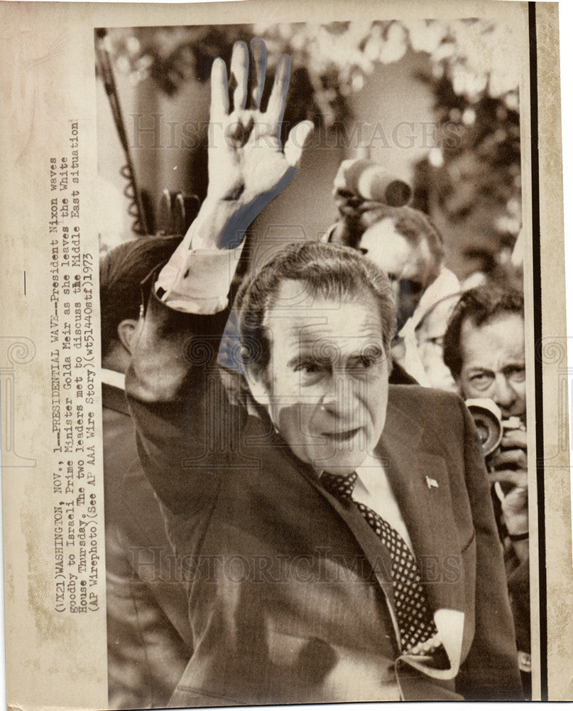 1973 Press Photo Richard Nixon President - Historic Images